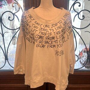 This is a Robin Embroidered Quote Sweatshirt